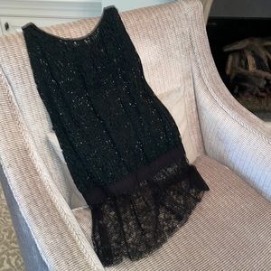 Vera Wang designer top. Black lace
